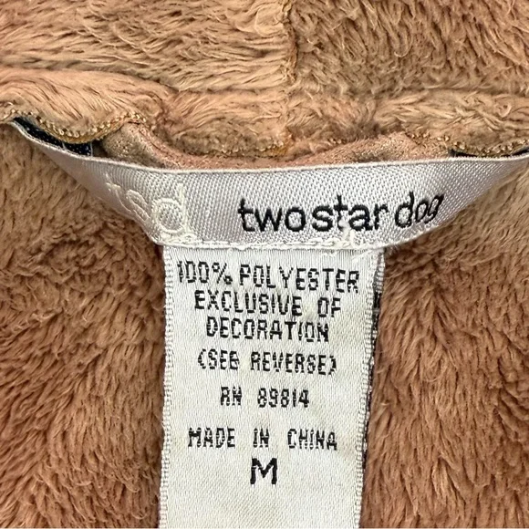 Brown Embroidered Boho Soft Faux Suede Penny Lane Trench Coat - Picture 4 of 4